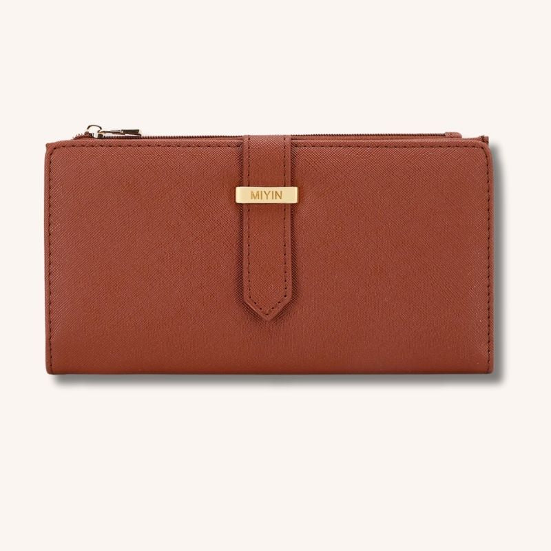 Portefeuille élégant protection RFID Marron